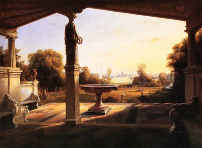 Blick vom Stibadium im Park Klein-Glienicke auf Potsdam von Carl Daniel Freydanck